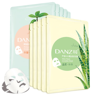 

Дэн позе невидимым высокой Увлажняющая маска для лица 10 шт (авокадо алоэ 5p + 5P) адгезии Цинь пополнение Увлажняет