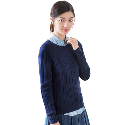 

INMAN Long Sleeve Knit Sweater Dark Blue XS 1863302586