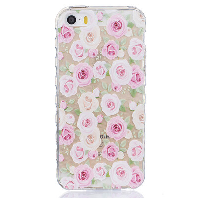 

More roses Pattern Soft Thin TPU Rubber Silicone Gel Case Cover for PHONE 5/5S/5SE