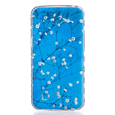

Plum blossom Pattern Soft Thin TPU Rubber Silicone Gel Case Cover for LG K4