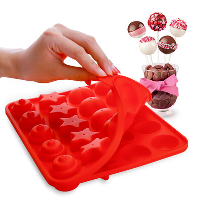

Jingdong supermarket Jie Kenuo baking tools lollipop cake mold four-shaped DIY chocolate candy platinum silicone mold gift stick