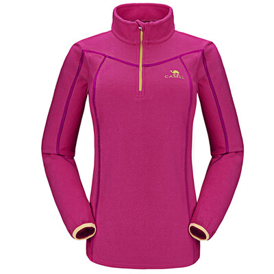 

Camel CAMEL outdoor men&women warm fleece clothing collar collar collar couple models A6W109157 rose red XL