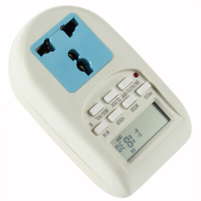 

Digital Energy Saving Timer Programmable Electronic Timer Plug EU display