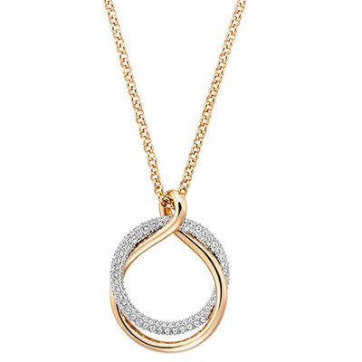 

SWAROVSKI 施华洛世奇 玫瑰金色双环形吊坠项链 5194455