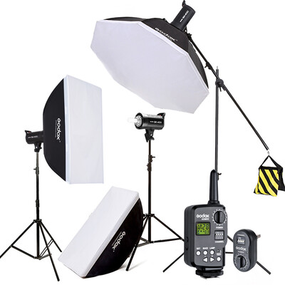 

God God Godox sk400W three lights photography light portrait studio fill light photography set soft light photography equipment