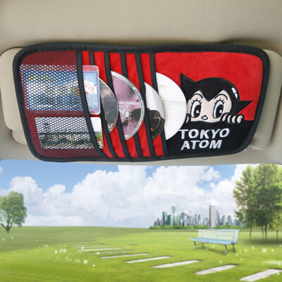 

Iron arm Astro Boy car CD clip car sunshade storage board interior decoration cartoon red black XSJ-07