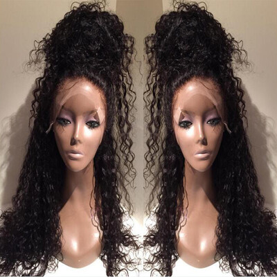 

New 8A Curly Full Lace Human Hair Wigs For Black Women kinky curly Brazilian virgin hair Glueless full lace Wigs with baby hair