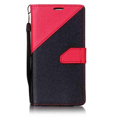 

Black + red Design PU Leather Wallet Case Classic Flip Cover with Stand Function and Credit Card Slot for Samsung Galaxy S5