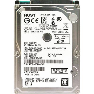 

HGST 1TB 7200rpm 32MB Laptop Hard Drive