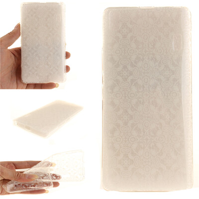 

Half white flowers Pattern Soft Thin TPU Rubber Silicone Gel Case Cover for Lenovo K3 NoteA7000