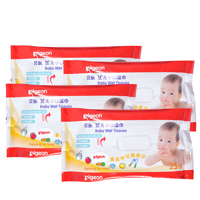 

Pigeon (Pigeon) baby hand wipes wet paper towel 25 piece 4 package PL138
