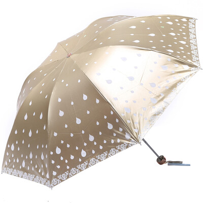 

Jingdong Supermarket] Paradise Umbrella (UPF50 +) water change color black polyester color tee three sun umbrella sun umbrella 31810E jade red