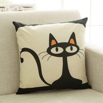 

Ying Xin home textiles style pillow sofa cushions car waist cushions waist pillow with core cat Mr 45x45cm