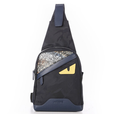 

Pigeon excellent one P. kuone single-eyed dragon men's chest bag fashion casual oblique shoulder bag multi-functional nylon pockets P750772 black