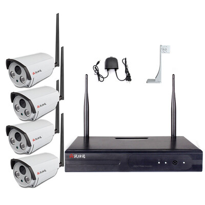 

Wushida WFTZ-6204 wireless monitoring equipment set wifi one machine home network camera 4-way monitor without hard disk