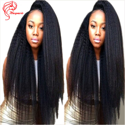 

Hesperis Best Quality Brazilian Virgin Human Hair Kinky Straight Glueless Full Lace Human Hair Wigs With Baby Hair Wholesale