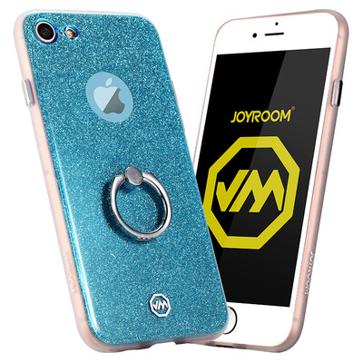 

Machine Music Hall Apple 87 Flashing Phone Case Protective Case Finger Bracket Bracket Lightweight Anti-wrestling Mobile Phone Case For iPhone8 7 47 inch Honey Series Blue
