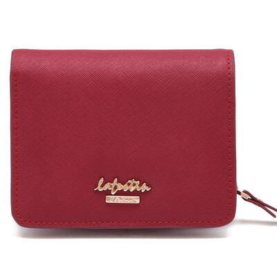 

La Festin Women's Cow Short Short Sweet Casual Multifunctional Zipper Coin Purse 618660 Burgundy Burgundy