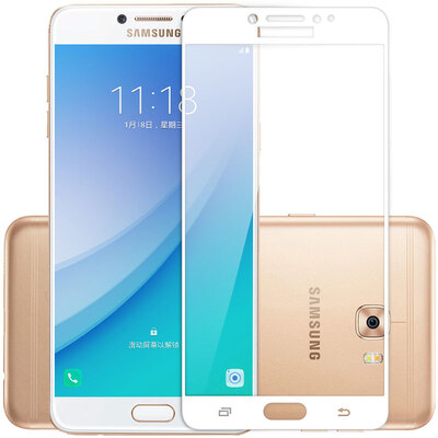 

KOOLIFE Samsung C7PRO полноэкранным стало крышка пленочным покрытием полноэкранной полной стеклянной пленки защитной пленки для Samsung телефонов c7 про- Black