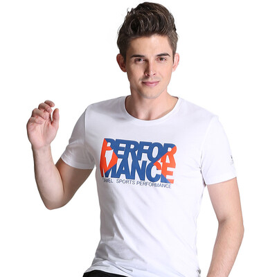

Camel CAMEL round neck short sleeve cotton T-shirt male sports leisure fitness running C7S2U7605 white L