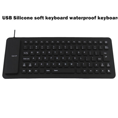 

USB Silicone soft keyboard Waterproof keyboard 85 keys Dustproof keyboard Folding keyboard