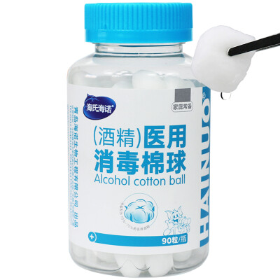 

Hewei Hainuo 75 Medical Alcohol Sterilize Cotton Ball Alcohol Sponge 90pcs bottle