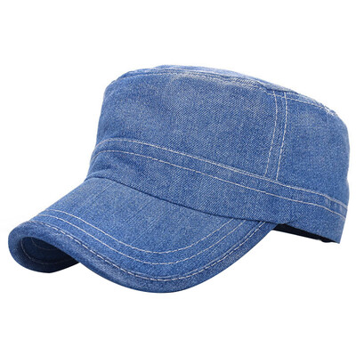 

Jingdong Supermarket Meng Si Ke MSEK MMZ170258 hat male Korean version of the fashionable cap cowboy couple hat flat top hat sun hat dark blue cowboy