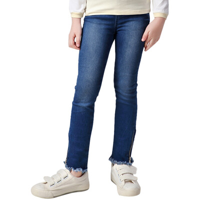 

Hsueh Chung girls trousers side zipper Slim jeans large children&39s spring&autumn jeans casual trousers pants E055B 14058