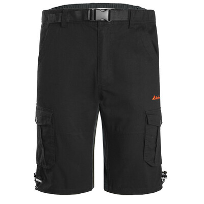 

Carlus (clothin) overalls men loose casual shorts pockets pants outdoor sports tooling pants CP13401 black 2XL code