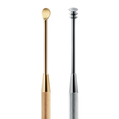 

Jingdong Supermarket] Carpenter Technology (Mr.Green) -2157CRG double-headed stainless steel digging ear spoon dig ear spoon ear pierced ear tools ear digging spoon silver + rose gold