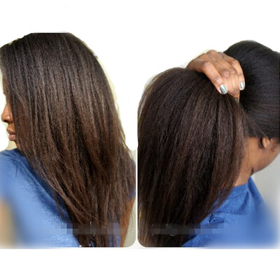 

N.L.W. Brazilian virgin human hair Full lace wigs Italian yaki Glueless wigs with baby hair for black women