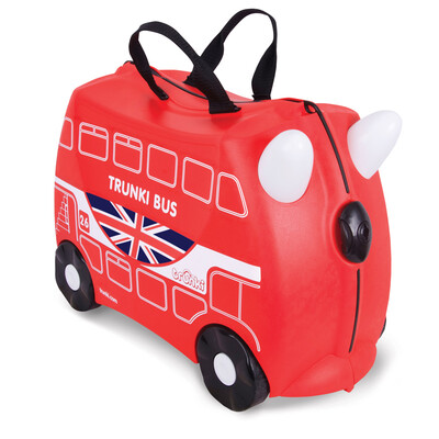 

trunki children&39s suitcase cartoon pattern can mount the rod storage box outdoor suitcase 18L-London bus over 3 years old British imports