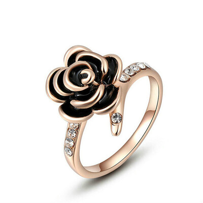 

Yoursfs® Gold 585 New Design Rose Flower Wedding Rings For Women Romantic Fine Crafted Engagement Bague Femme Online Shopping Indi