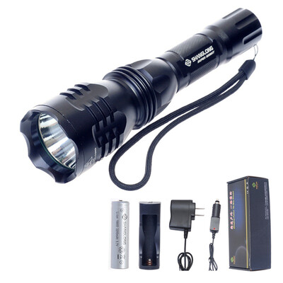 

Shang Long E56 Flashlight Kit Tomahawk Y3 upgraded version of the fuselage straight plug hidden plug imports Q5 light bulb 500 meters focus long-range king waterproof flashlight