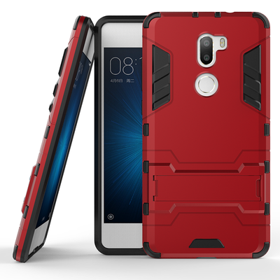 

Red Slim Robot Armor Kickstand Shockproof Hard Rugged Rubber Back Case For XIAOMI MI 5S Plus