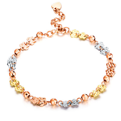 

DEMONE DB0017KJ01 18K gold bracelet red 18K gold bracelet three gold bracelet K gold bracelet female Korean version