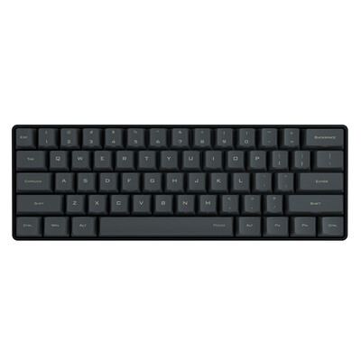 

ikbc poker 61 key mini mechanical keyboard PBT keycap original Cherry shaft black black shaft