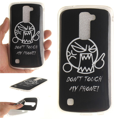 

Do not touch me Pattern Soft Thin TPU Rubber Silicone Gel Case Cover for LG K10