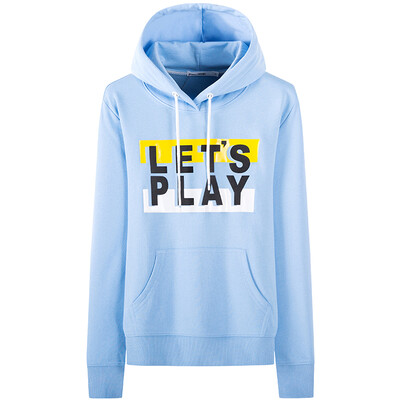 

Женское с капюшоном с капюшоном для печати с длинным рукавом Свитера с коротким рукавом 12116010002 Cowboy Blue S