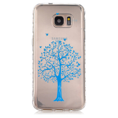 

Blue tree Pattern Soft Thin TPU Rubber Silicone Gel Case Cover for SAMSUNG GALAXY S7 Edge