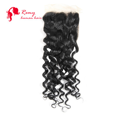 

CZ Hair 8A 1pc Brazilian Virgin Hair Water Wave Top Lace Closure 4x4 Brazillian Human Hair Water Wave Closure Virgin Hair Product