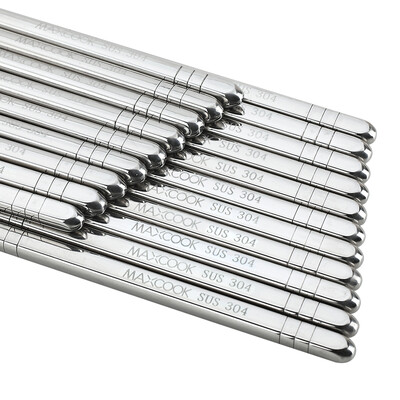

Jingdong supermarket] the United States kitchen (maxcook) 304 stainless steel chopsticks 10 pairs of boxed MCPJ-GK10A anti-skid anti-blasting