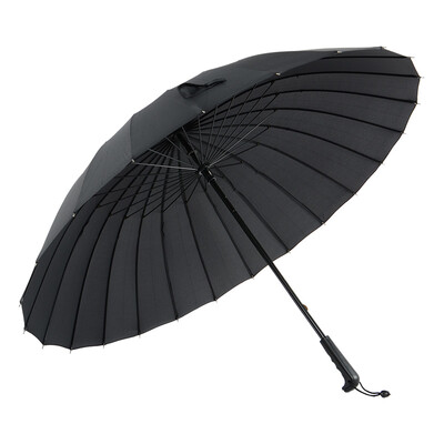 

MAYDU Umbrella men's business style plain 24 bone large windproof long-handled rain and rain umbrella M5005 black