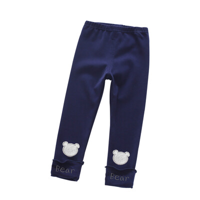 

Ou Mai Beibei girls leggings children trousers pants M0015 Little Bear Cangqing 120