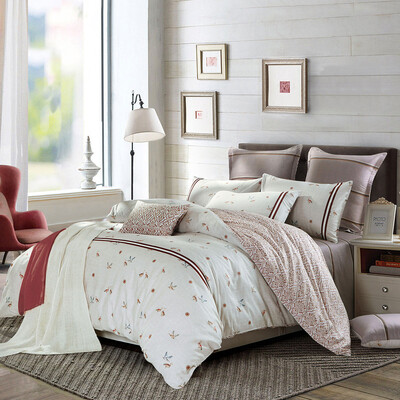 

Mercury Home Textiles (MERCURY) Хлопковая атласная активная печать четырех комплектов северного времени с двойной 1,5-метровой кроватью