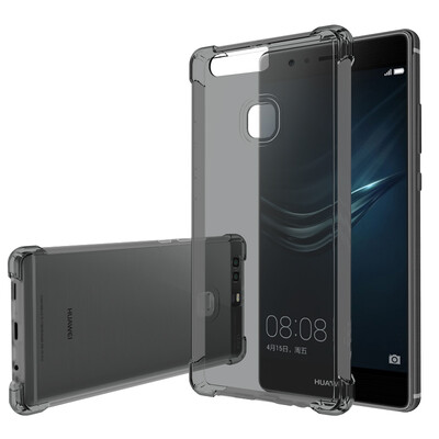 

ESCASE Huawei P9 phone case protective cover Huawei P9 mobile phone case TPU all-inclusive air bag drop soft shell through black