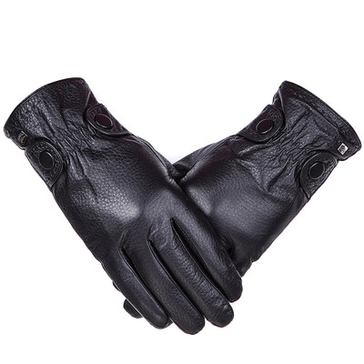 

Crocodile shirt CROCODILE sheepskin plus velvet warm thick mens gloves riding windproof mens gloves 19441002-01B black  code