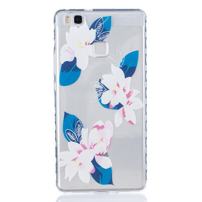 

Фиолетовый лилии шаблон Мягкий тонкий резиновый ТПУ Силиконовый чехол Гель для HUAWEI P9 Lite