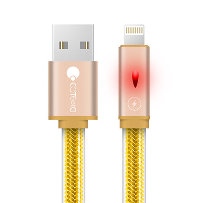

BIAZE Apple 7/6 / 5s data cable 1.2 gold smart power phone charger line power cord support iphone5 / 6s / 7P / SE / ipad air mini M7