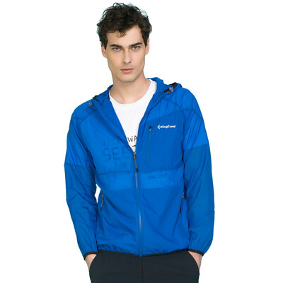 

Kung KingCamp outdoor windbreaker male couple models skin clothing sports windbreaker thin breathable KWPG141 dark blue L